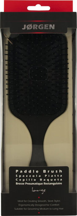 Jorgen Large Black Rubber Paddle Brush