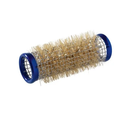 Metal Brush Rollers Blue 21mm 12 Pack