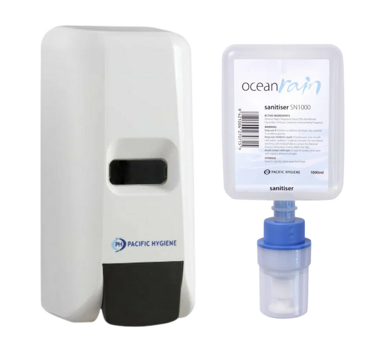 Pacific Hygiene - Sanitizer Dispenser with Free  Refill