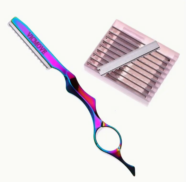 Vicmove - Professional Steel Texturizing Razor - Rainbow