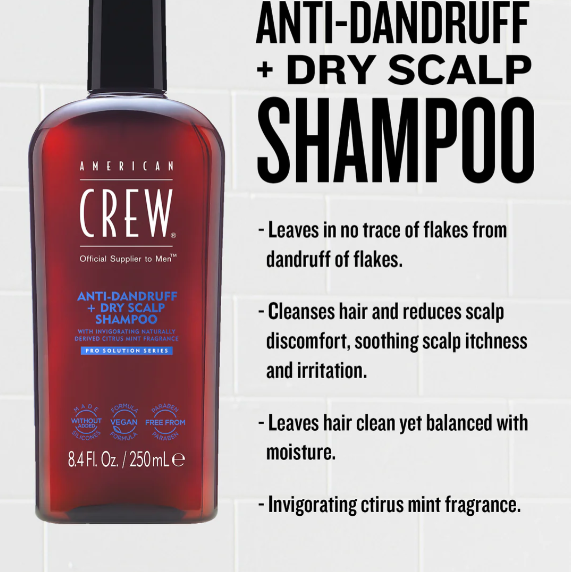 American Crew - Anti-Danfruff + Dry Scalp Shampoo 250ml