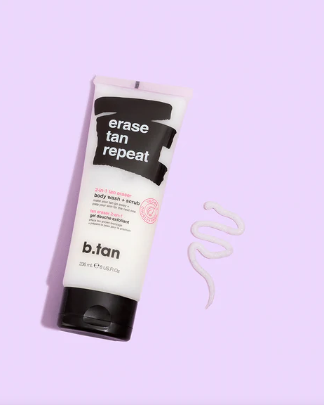 b.tan - erase tan repeat - 2-in-1 tan eraser body wash + scrub 275ml