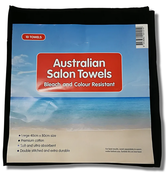 Large Towels - AU Salon Cotton Stain Bleach Proof 10pk