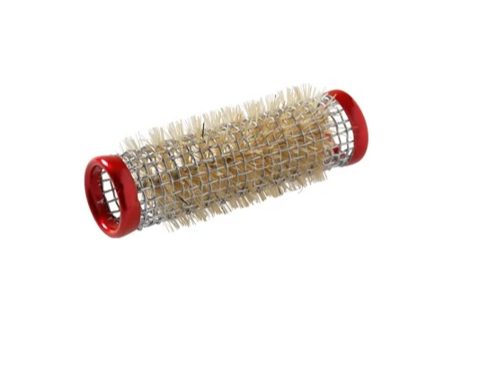 Metal Brush Rollers Red 18mm 12 Pack