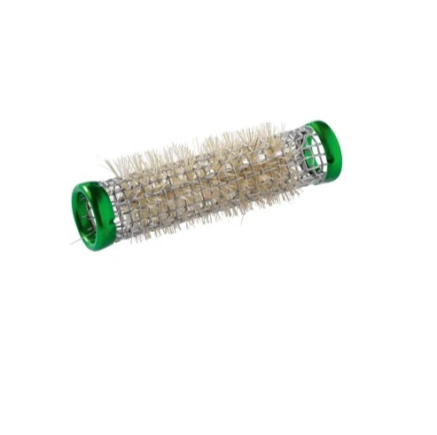 Metal Brush Rollers Green 15mm 12 Pack