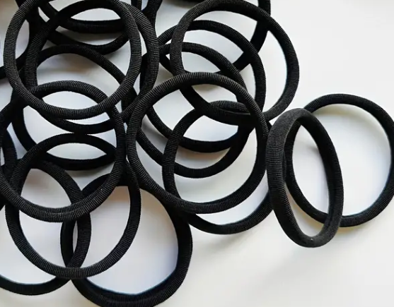 Soft and Gentle Hair Ties- Black 25pk