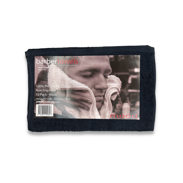 In Mood - Black Barber Towels 10pk