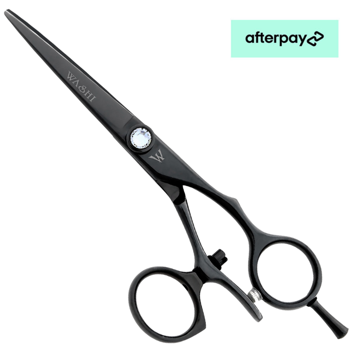 Washi - Black Satin Swivel 5.5" Scissor